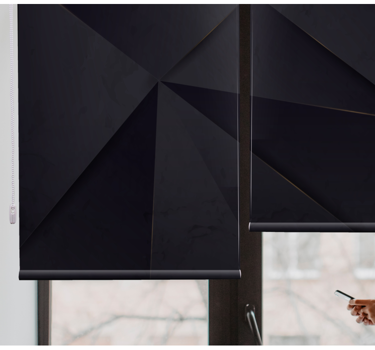 vzorovaná roleta geometrické čierne motívy - Tenstickers