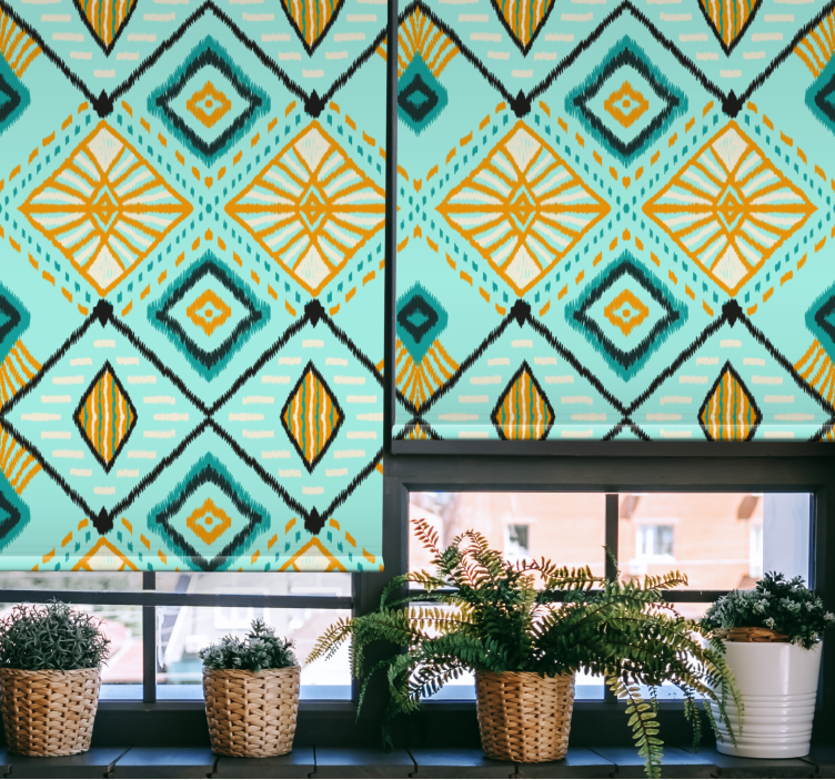 roleta do obývačky geometrický diamantový motív - Tenstickers