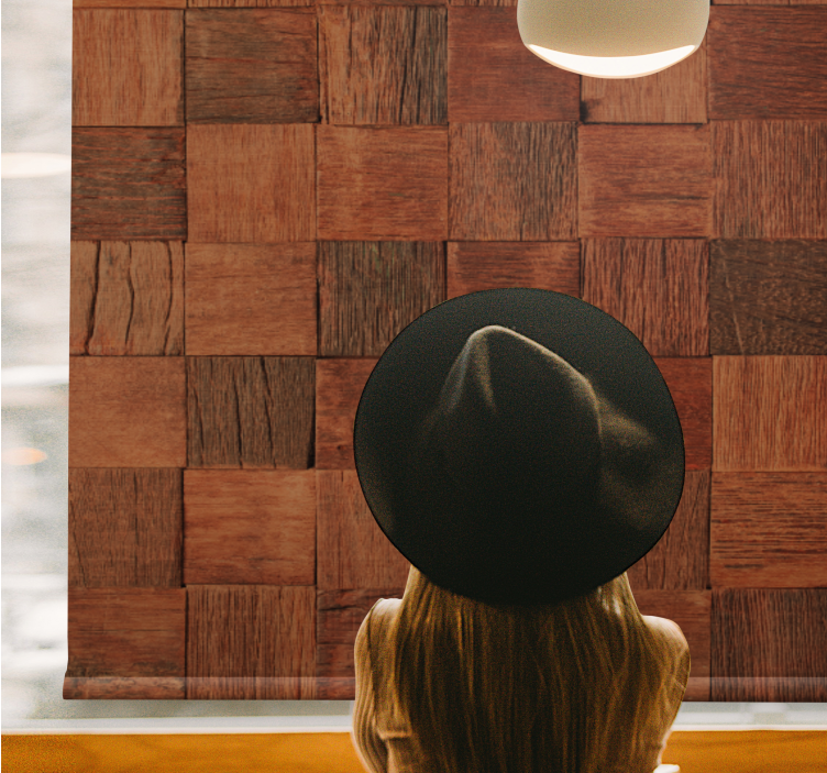 vzorovaná roleta štvorcové drevené panely - Tenstickers