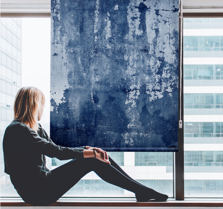 vzorovaná roleta zúfalý modrý povrch - Tenstickers