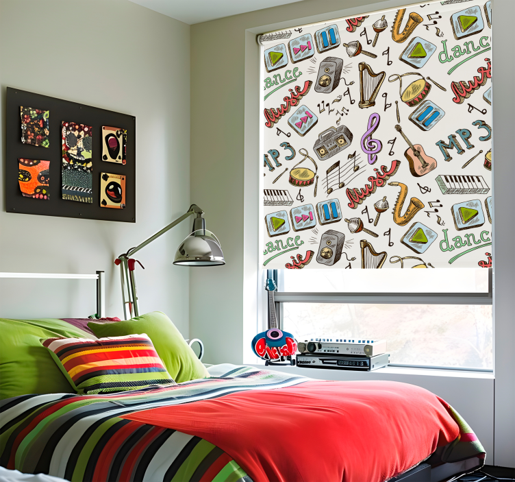 zábavná roleta hudobný vzor - Tenstickers