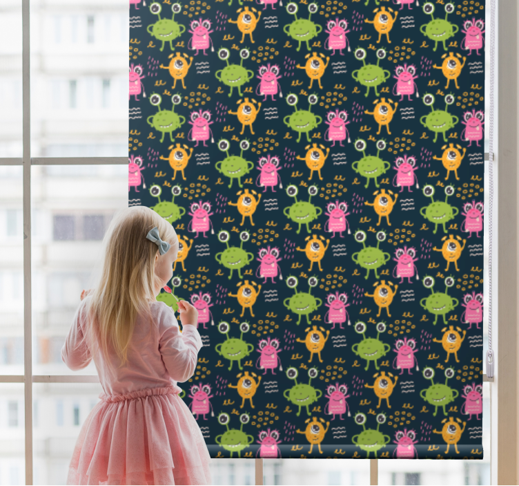 Vtipné farebné mimozemšťany vzor nevidomé pre deti - Tenstickers