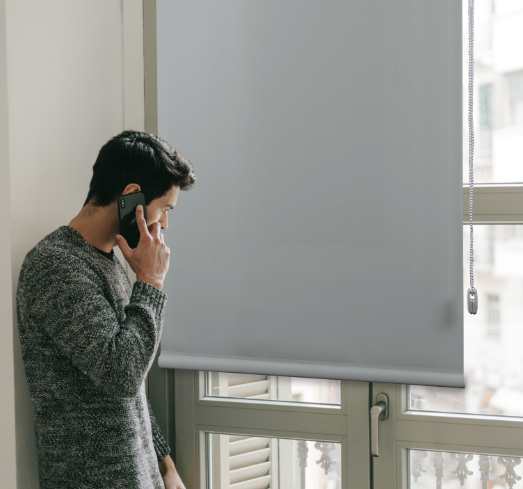 zatemňovacia roleta elegantný sivý valček - Tenstickers
