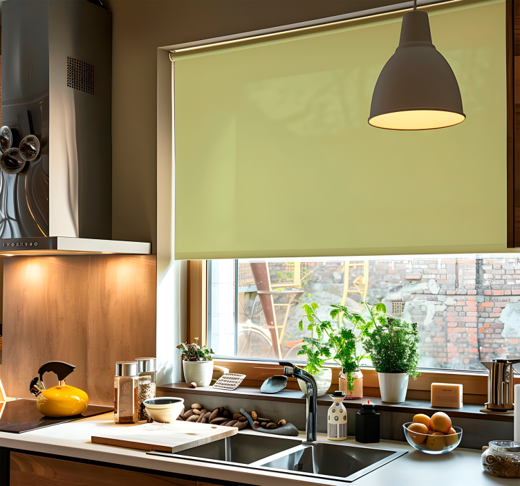 zelená roleta ploché olivové odtiene - Tenstickers