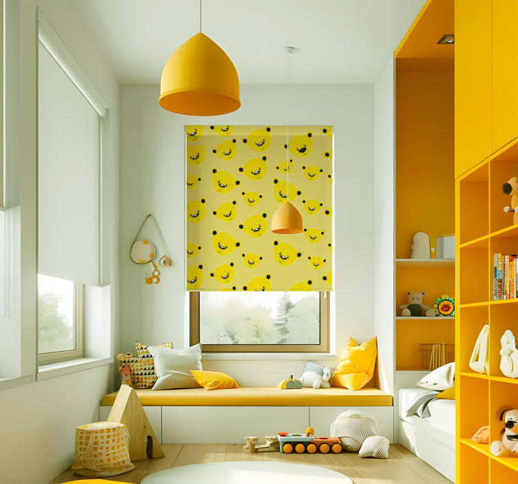 roleta na okno žltá nesie vzor - Tenstickers