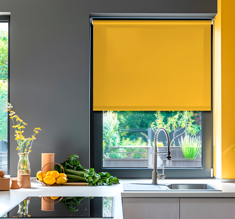 roleta na okno žltá slnečnicové odtiene - Tenstickers