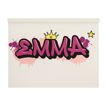 roleta do detskej izby ružové graffiti na mieru - Tenstickers