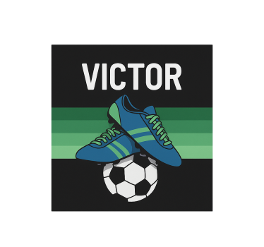 roleta do detskej izby futbalové kopačky s menom - Tenstickers