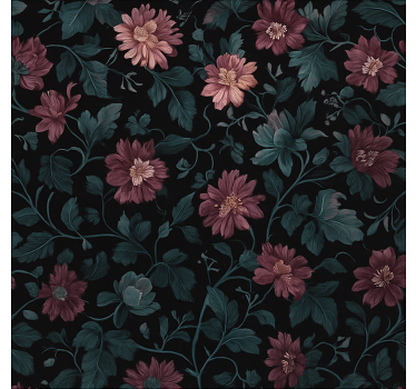 roleta do kancelárie tmavé vintage botanické vône - Tenstickers