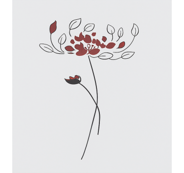 roleta do detskej izby minimalistická botanická skica - Tenstickers