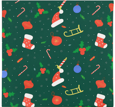 roleta do obývačky vzor perníkovej chlebíčky v štýle santa clausa - Tenstickers