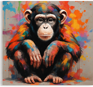 roleta pre teenagera opica s farbami - Tenstickers