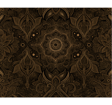 roleta do jedálne čierno-zlatá mandala - Tenstickers
