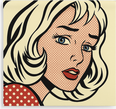 Roleta pre teenagera dievča v pop art štýle - Tenstickers