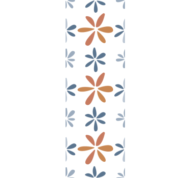Roleta do jedálne s kvetinovo geometrickými vzormi - Tenstickers