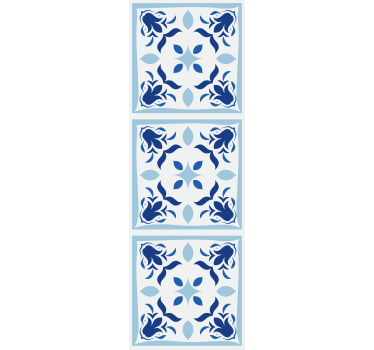 Roleta do kuchyne s typickými portugalskými kvetmi - Tenstickers