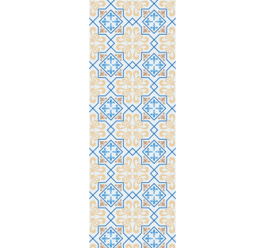 Roleta do kuchyne s modrými líniami portugalskej dlažby - Tenstickers