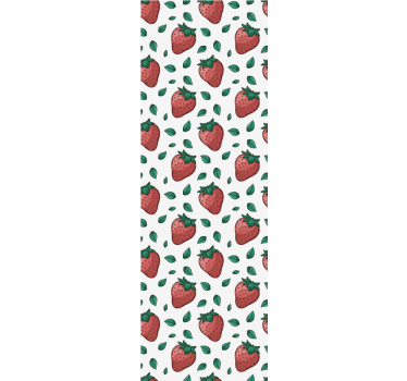 Roleta do kuchyne svieže šťavnaté jahody a zelené listy - Tenstickers
