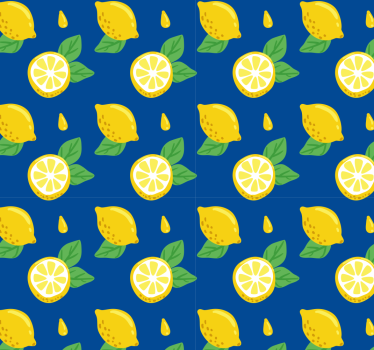 Roleta do kuchyne s ručne kreslenými citrónmi - Tenstickers