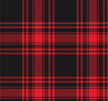 Roleta do kuchyne menzies tartan čierna červená kocka - Tenstickers