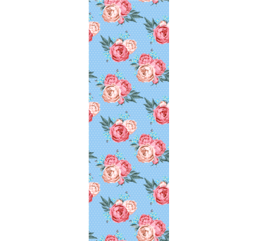 Roleta do jedálne v štýle shabby chic s motívom polky - Tenstickers
