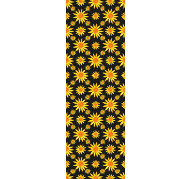 Roleta do jedálne slnečnica na čiernom pozadí - Tenstickers