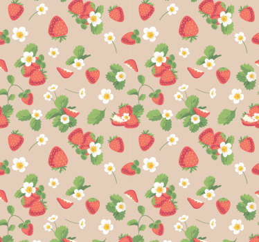 Roleta do jedálne jahody a kvety - Tenstickers