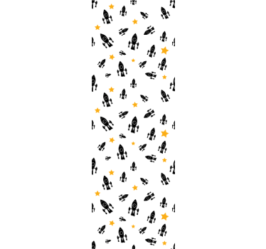 Roleta do detskej izby Čierne rakety - Tenstickers