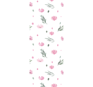 Roleta do detskej izby s ružovými minimalistickými kvetmi - Tenstickers