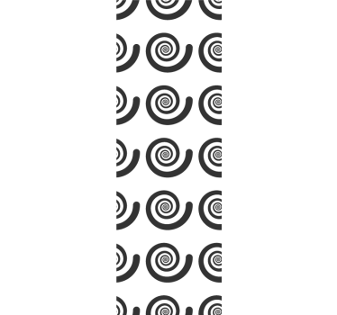 Roleta do detskej izby čierno-biela hypnotická retro špirála - Tenstickers