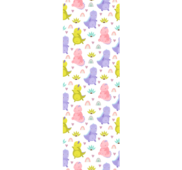 Roleta do detskej izby s farebnými dinosaurusmi - Tenstickers