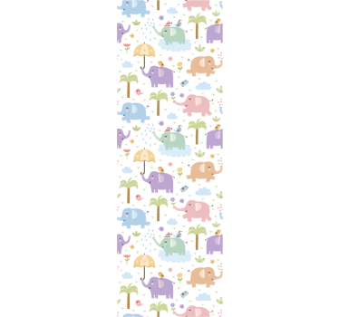 Roleta do detskej izby s roztomilým vzorom sloníkov - Tenstickers
