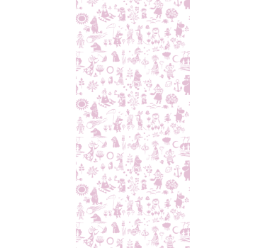 Roleta do detskej izby ružový moomin plný - Tenstickers