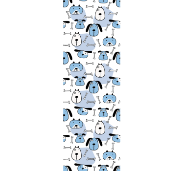 Roleta do detskej izby so vzorom modrých psíkov - Tenstickers