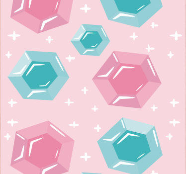 Roleta do detskej izby geometrické drahokamy v tónoch - Tenstickers