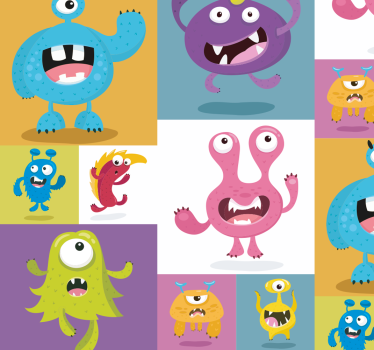 Roleta do detskej izby roztomilé monštrá - Tenstickers
