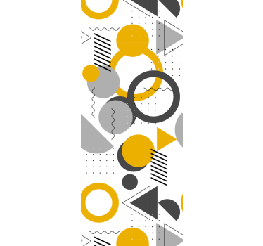 Roleta do kancelárie s bezšvíkovým retro geometrickým vzorom - Tenstickers