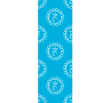 Roleta do kancelárie so symbolom hrdlového čakry - Tenstickers