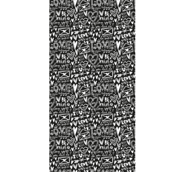 Roleta pre teenagera s graffiti srdca - Tenstickers