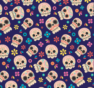Roleta pre teenagera mexické lebky - Tenstickers
