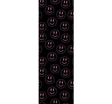 Roleta pre teenagera s bielymi a fialovými smajlíkmi - Tenstickers