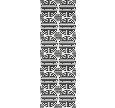 Moderná roleta s geometrickým ázijským vzorom - Tenstickers