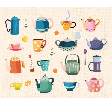 Roleta do kuchyne vintage čaj - Tenstickers