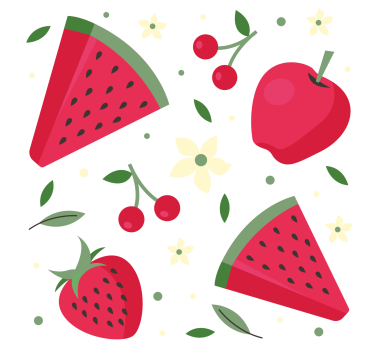 Roleta do kuchyne s rôznymi ovocnými vzormi - Tenstickers