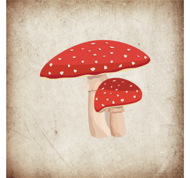 Roleta do kuchyne ilustrácia muchotrávky - Tenstickers