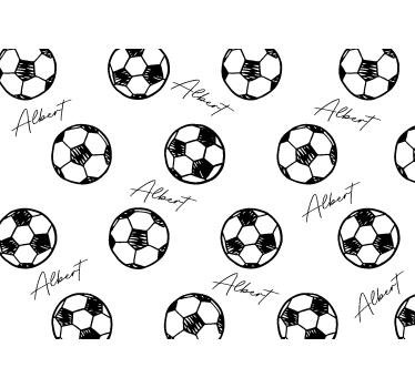 Biela roleta futbal s menom - Tenstickers
