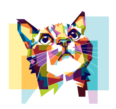 Roleta do obývačky farebné mačky - Tenstickers