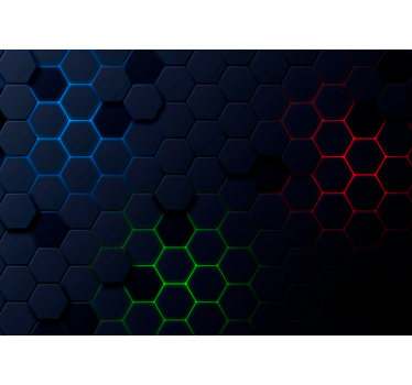 Čierna roleta s trojrozmerným hexagonálnym vzorom - Tenstickers