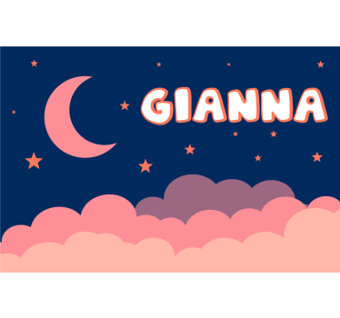 Fialová roleta prispôsobiteľná mesiacom a oblohou - Tenstickers