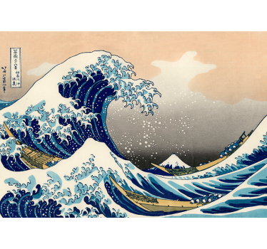 Roleta do obývačky hokusaiho vlna fotomurál - Tenstickers